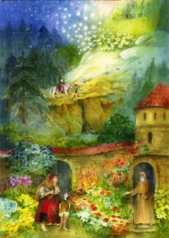 Christmas Roses Advent Small Calendar/Card