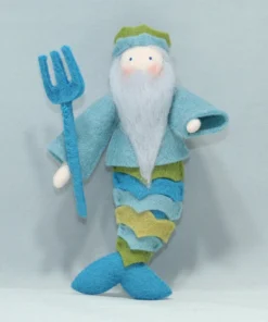Ambrosius King Neptune Doll(Miniature Bendable Felt Doll)