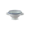 Enamel Children's Colander White With Blue Edge