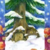 Christmas By The Tree Advent Small Calendar/Card