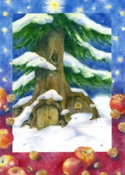 Christmas By The Tree Advent Small Calendar/Card