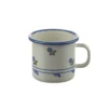 Enamel Children's Mug Cream With Blue Flowers