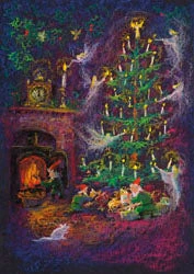 Preparing For Christmas Night Card