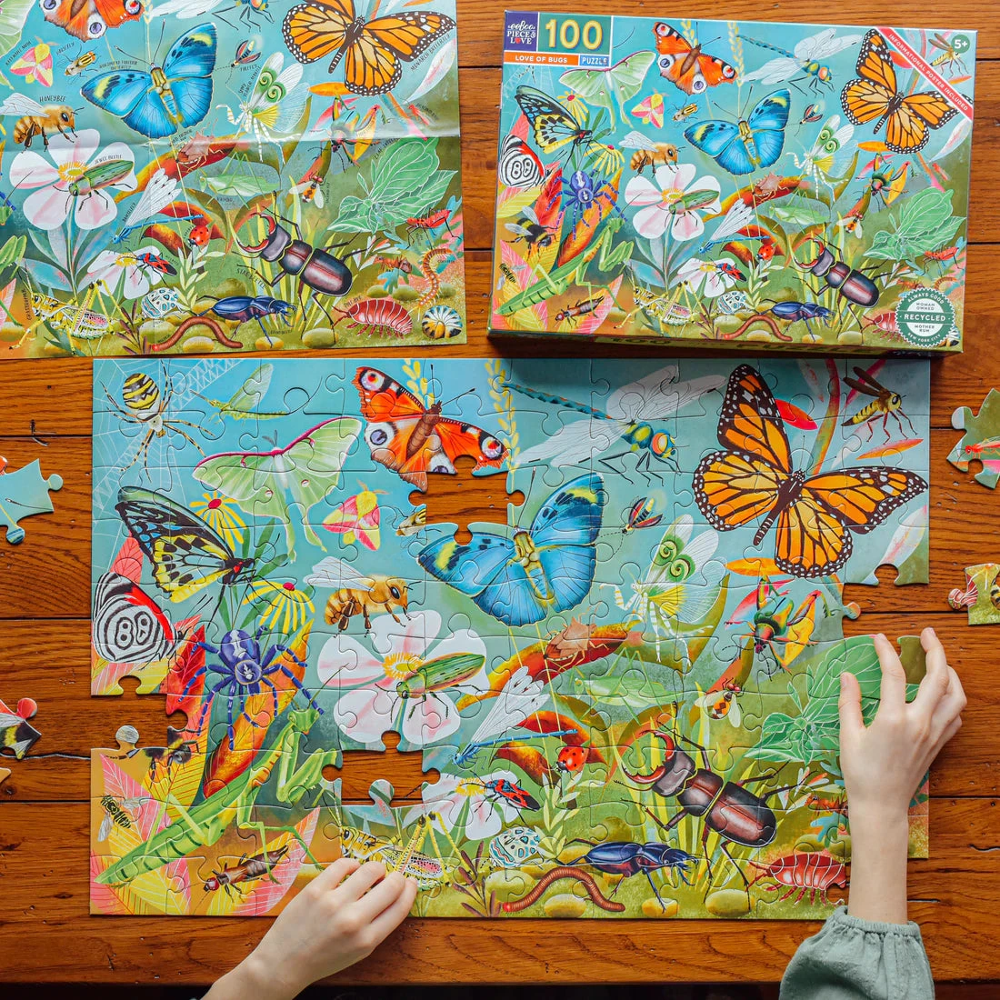 EeBoo 100 Pc Puzzle – Love Of Bugs 2 EeBoo 100 Pc Puzzle – Love Of Bugs - Image 2