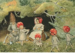 Postcard - Winding Wool -Elsa Beskow