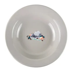 Enamel Grey Dekor Camping Plate 22cm