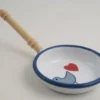 Enamel Children's Frying Pan With Heart Bird Decoration 10cm