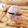 Felt Egg Cover - Pink With Bunny And Carrots