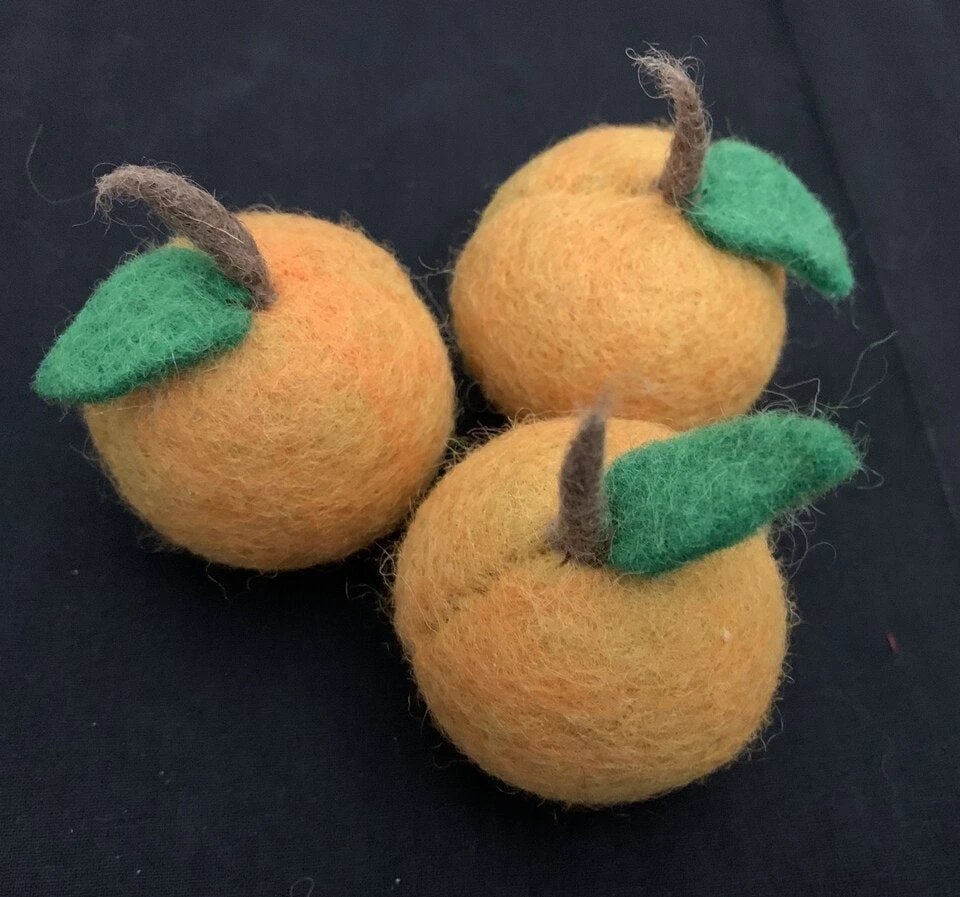 Apricot Felt Play Food By Papoose 1 Apricot Felt Play Food By Papoose