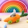 Felt Bilby With Carrot Toy Car