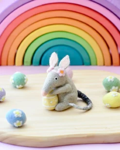 Felt Bilby With Easter Egg -Toy Sale Store FeltBilbywithEasterEggDragonflyToys