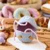 Felt Egg Cover - Purple With Bunny Motif
