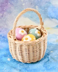 Felt Eggs With Floral And Dots -Toy Sale Store FeltFloralandDotsEgg TaraTreasures DragonflyToys1