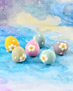 Felt Eggs With Floral And Dots -Toy Sale Store FeltFloralandDotsEgg TaraTreasures DragonflyToys2