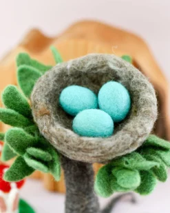 Felt Nest With 3 Blue Robin Eggs -Toy Sale Store FeltNestwith3BlueRobinEggs5DragonflyToys