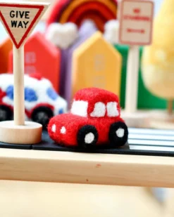 Felt Red Car Vehicle -Toy Sale Store FeltRedCarVehicle DragonflyToys4