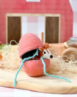 Felt Surprise Egg With Deer Inside