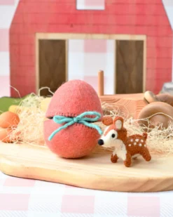 Felt Surprise Egg With Deer Inside -Toy Sale Store FeltSurpriseEggwithDeerInsideDragonflyToys
