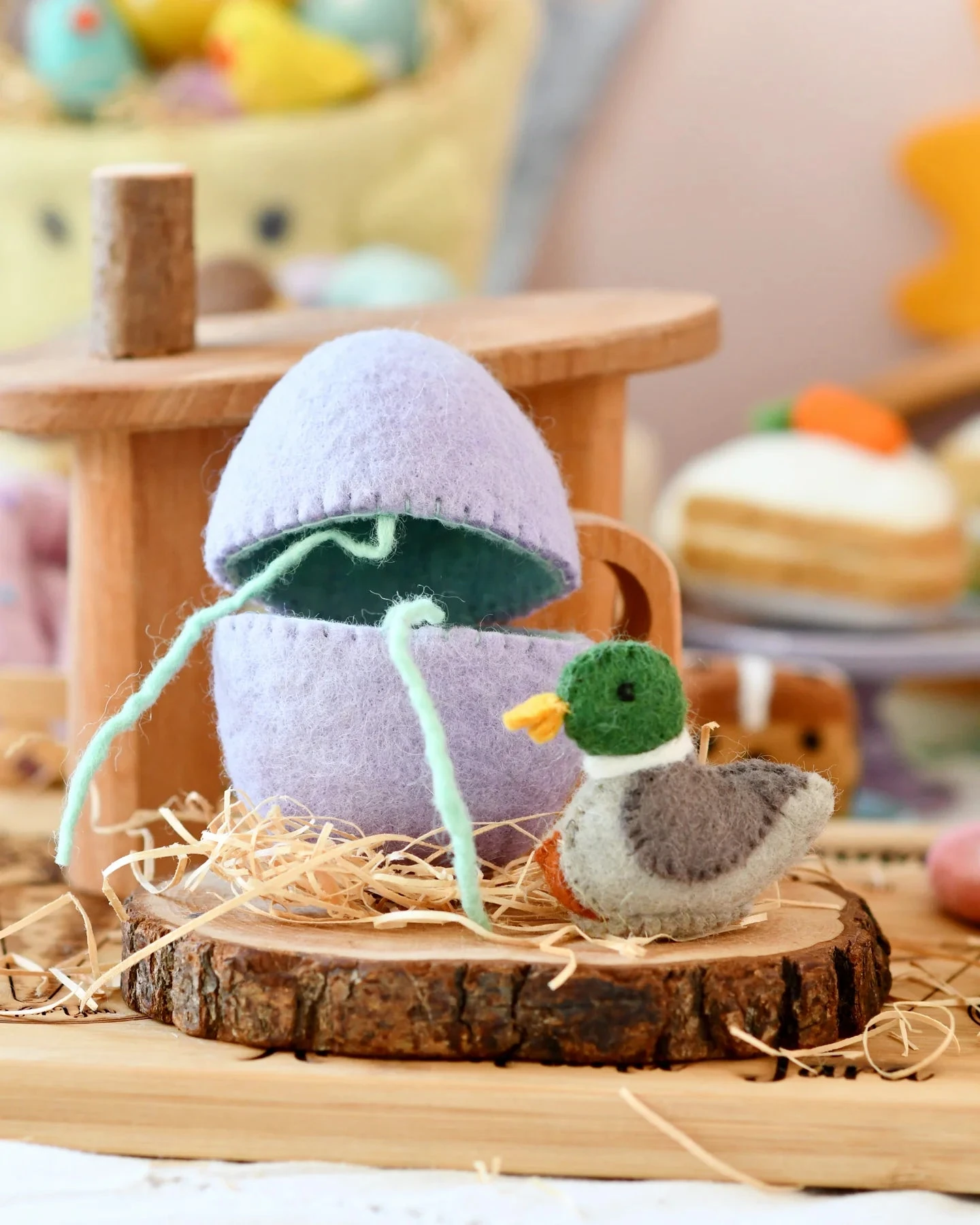 Felt Surprise Egg With Duck Inside 4 Felt Surprise Egg With Duck Inside - Image 4