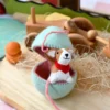 Felt Surprise Egg With Corgi Puppy Inside
