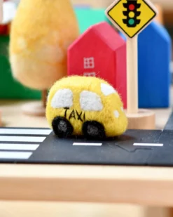 Felt Yellow Taxi Vehicle