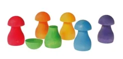 Grimms Sorting Game Rainbow Mushrooms -Toy Sale Store Grimms Rainbow Mushroom