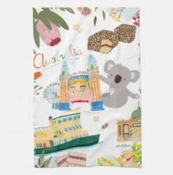 Kitchen Tea Towel - Australiana By Suki McMaster