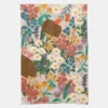 Kitchen Tea Towel - Floral Wombat By Suki McMaster