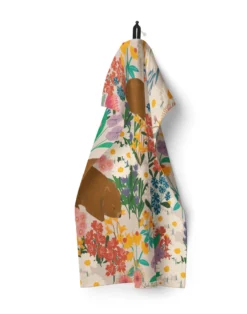 Kitchen Tea Towel - Floral Wombat By Suki McMaster -Toy Sale Store Kitchen Tea Towel Floral Wombat 2 Dragonfly Toys