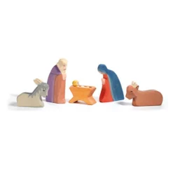 Wooden Nativity Scene Figurines