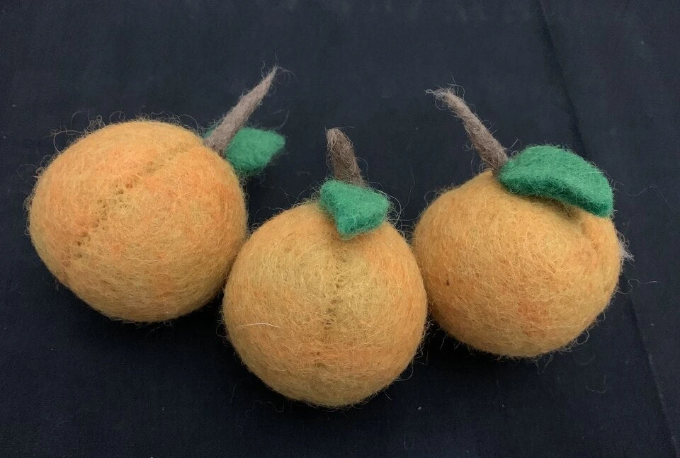 Apricot Felt Play Food By Papoose 2 Apricot Felt Play Food By Papoose - Image 2