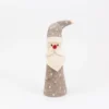 Felt Christmas Decorations - Natural Santa With Snow Stitch