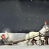 Sleigh Ride Postcard - Artist Margareta Nordqvist