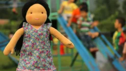 Small Steiner Doll- Girl With Black Hair - Luna