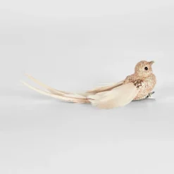 Christmas Tree Decorations - Sprinky Clip On Bird Pink