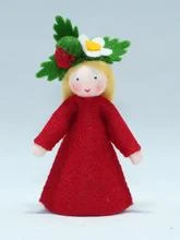 Ambrosius Strawberry Flower Fairy Doll