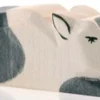 Wooden Cow Calf Black Resting - Ostheimer