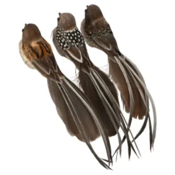 Christmas Tree Decorations - Woodland Clip On Bird Brown