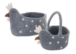 Chicken Basket Blue Grey