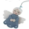 Felt Christmas Tree Decorations - Angel Blue